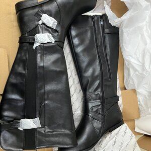 NEW LADIES SIZE 8WW BLACK THE MILAN TALL WIDE CALF RIDING BOOTS COMFORTVIEW NIB